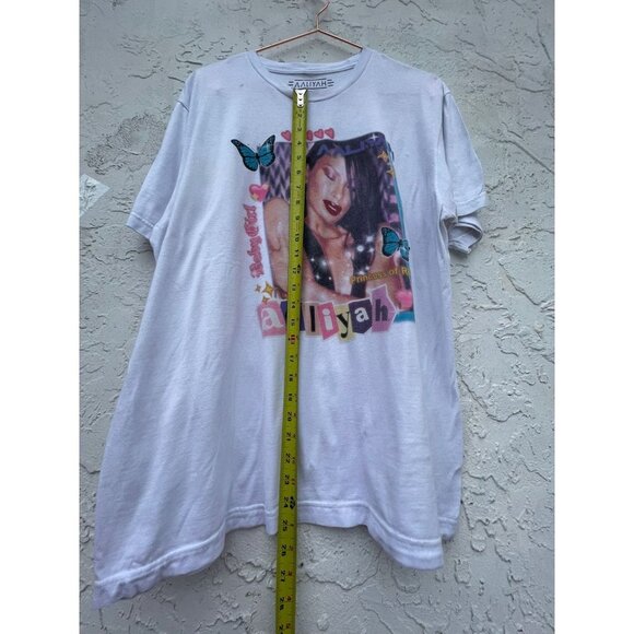 Alijah Womens Pullover Short Sleeve Crew Neck Graphic Tee T Shirt White Sz L - Picture 3 of 6